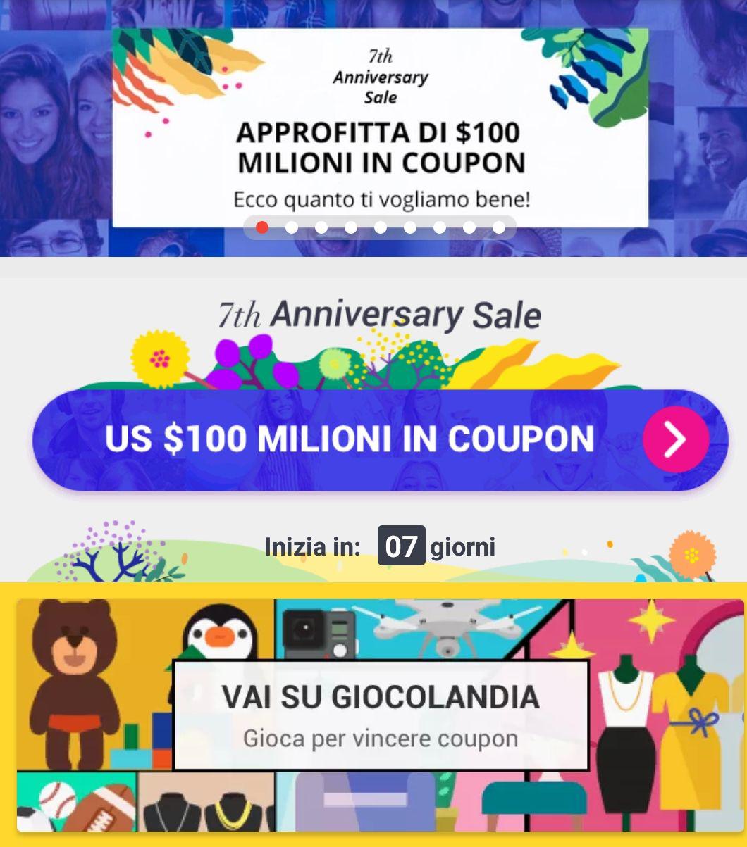 Aliexpress: Offerte e Anticipazioni per il 7 Anniversario del negozio online