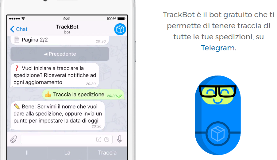 Bot di Telegram per tracciare pacchi di qualsiasi Corriere